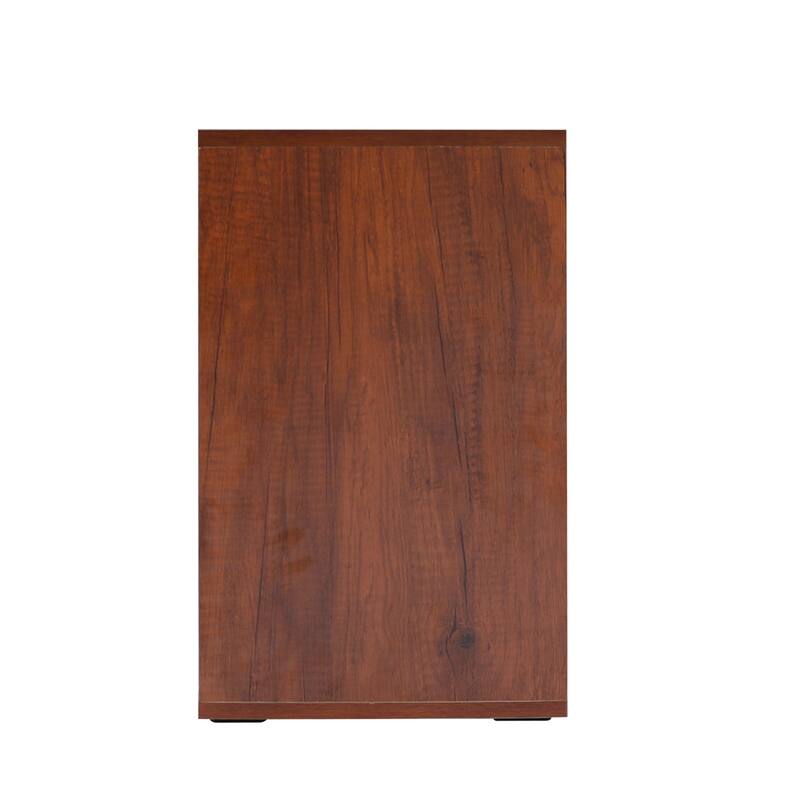 62.99 "Modern style multistorage dark brown slide rail TV for